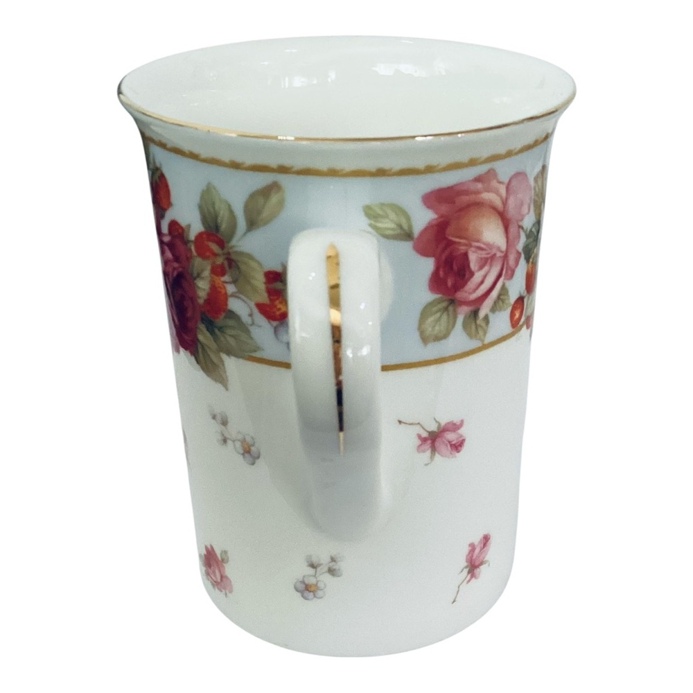 Stechcol Bone China Floral Rose Coffee Mug Gold Trim Vintage Style Tea Cup - Picture 4 of 5